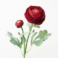 Artificial Ranunculus Spray<br>Burgundy