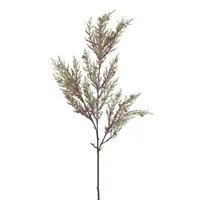 Artificial Pine Seed Spray<br>Green/Burgundy