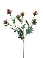 Artificial Wild Teasel Thistle Flower<br>Red