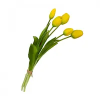 Artificial Tulip Bundle x5<br>Yellow