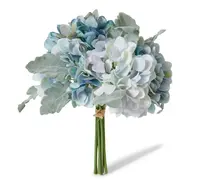 Artificial Hydrangea Bouquet<br>Soft Blue