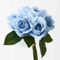 Artificial Rose Bouquet<br>Ice Blue