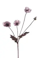 Artificial Autumn Poppy Spray<br>Purple