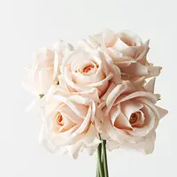 Artificial Kaisa Rose Bouquet<br>Soft Pink