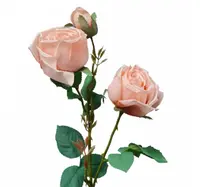 Artificial Rose Spray x3<br>Blush Pink