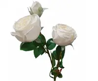 Artificial Rose Spray x3<br>White