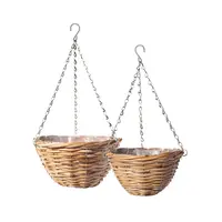 Hanging Rattan Bowl Baskets<br>2 Sizes