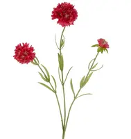 Artificial Scabiosa Spray<br>Dark Pink 60cm