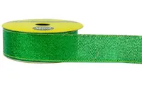 Metallic Nylon Taffeta<br>Green 25mm x 3mtr