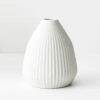 Ceramic 'Taza' Vase<br>Velvety White 20cm