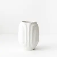 Ceramic 'Taza' Vase<br>Velvety White 20 x 15cm
