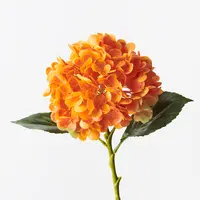 Artificial Hydrangea Stem<br>Orange