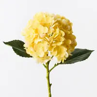 Artificial Hydrangea Stem<br>Yellow