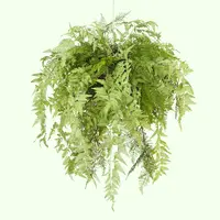 Artificial Hanging Mixed Fern Ball<br>70cm Light Green