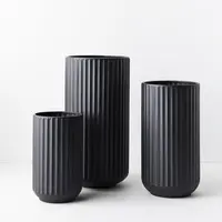 Metal Kino Vase<br>3 sizes Black