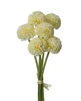 Artificial Pom Pom Bouquet<br>Cream