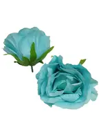 Artificial Rose Head<br>Aqua