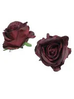 Artificial Rose Head<br>Burgundy