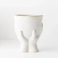 Ceramic 'Halda' Pot<br>White 25cm