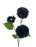 Artificial Dahlia Spray<br>Black