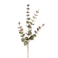 Artificial Eucalyptus Silver Dollar<br>Grey/Red