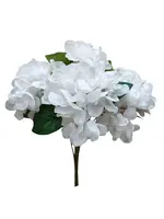 Artificial Hydrangea Bundle x6<br>White