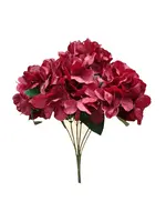 Artificial Hydrangea Bundle x6<br>Burgundy