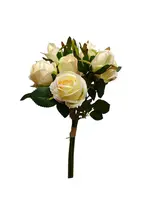 Artificial Rose Bouquet<br>Cream/Pink