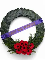 Artificial Anzac Commemorative Wreath<br>Round 52cm