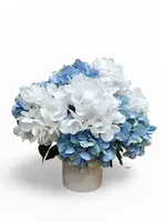 Artificial Hydrangea Arrangement<br>Blue/White