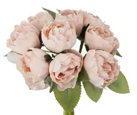 Artificial Mini Peony Bouquet<br>Light PInk