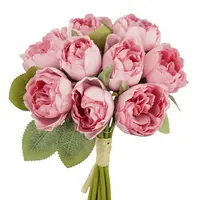 Artificial Mini Peony Bouquet<br>Pink