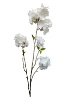 Artificial Peach Blossom Spray<br>White