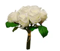 Artificial Rose Bouquet x7<br>White