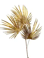 Artificial Palm Leaf Spray x3<br>Gold