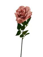 Artificial Victorian Open Rose<br>Brown/Pink