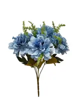 Artificial Marigold Bush<br>Blue