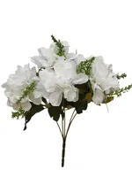Artificial Marigold Bush<br>White