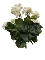 Artificial Geranium Bush<br>White