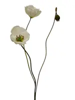 Artificial Poppy Spray<br>Cream
