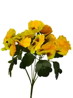 Artificial Pansy Bush<br>Yellow