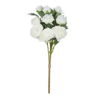 Artificial Peony Bunch<br>White