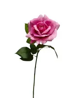 Artificial Ecuador Rose<br>Real Touch - Dark Pink