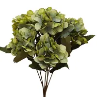 Artificial Mini Hydrangea Bush<br>Green