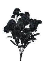 Artificial Carnation Bush<br>Black
