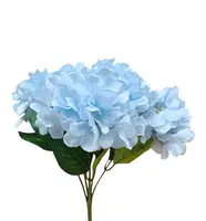 Artificial Hydrangea Bundle (6)<br>Light Blue
