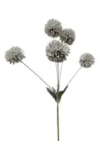 Artificial Pom Pom Spray<br>Ice Grey