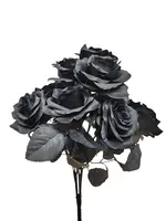 Artificial Rose Bundle (10)<br>Black