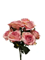 Artificial Rose Bundle (10)<br>Two Tone Pink