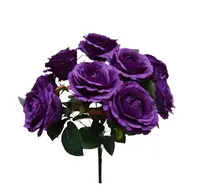 Artificial Rose Bundle (9)<br>Purple